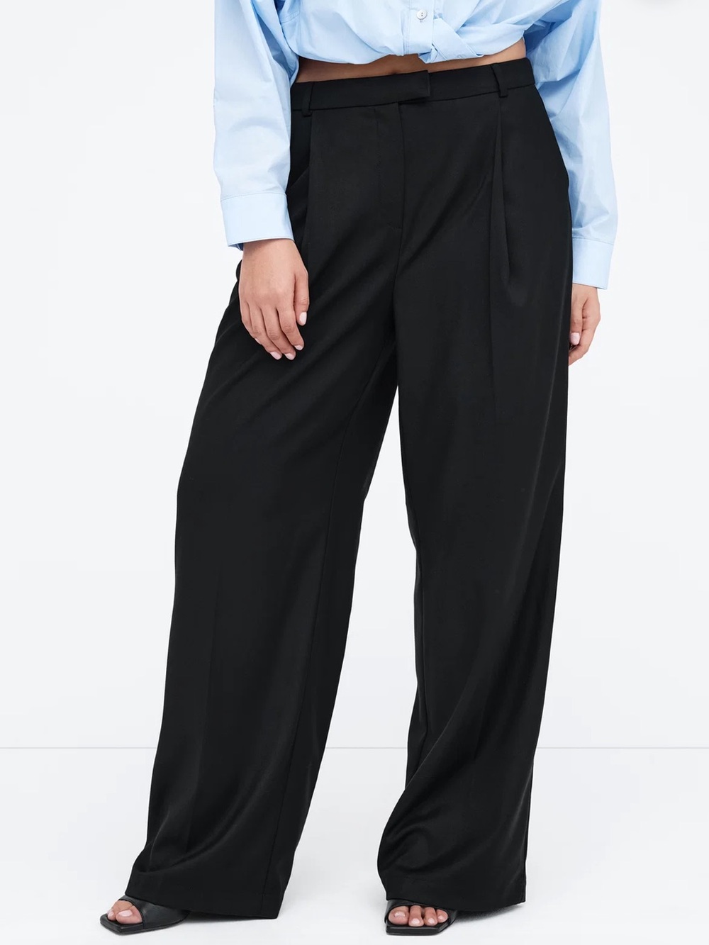 Marcella brand new European Black Wide-Leg Trousers - Women - Picture 2 of 5